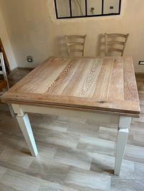 Tavolo in legno shabby / country allungabile