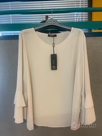 Blusa donna bianca Elena Made in Italy