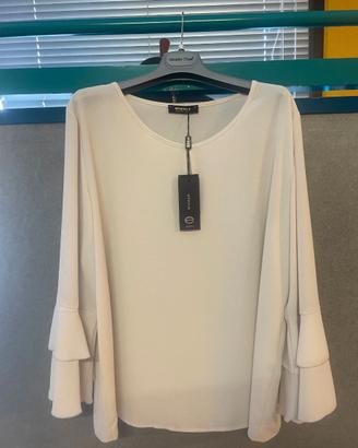 Blusa donna bianca Elena Made in Italy
