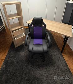 Sedia da ufficio, libreria, scrivania regolabile