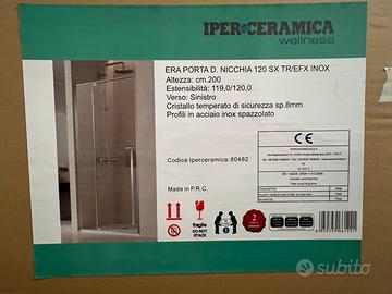 Porta nicchia doccia a battente