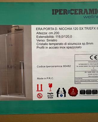 Porta nicchia doccia a battente