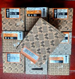 Lotto 10 scatole Viti per legno Mustad 6x50