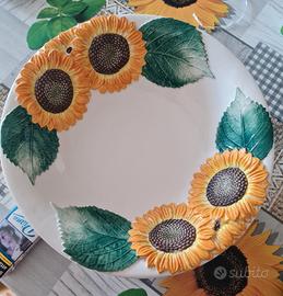 Centrotavola/piatto decorativo grande in ceramica 