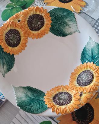 Centrotavola/piatto decorativo grande in ceramica 