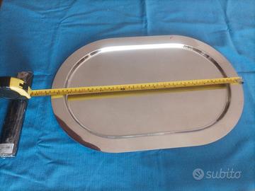 Vassoio da portata ovalizzato in Acciaio Inox 48cm
