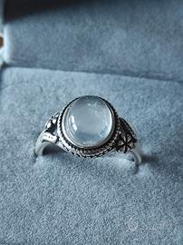 Anello Vintage in Argento S925 con pietra cabochon