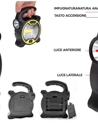 Lampada LED da lavoro portatile a batteria