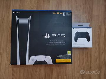 PS5 digital 825 Gb+ 1 Tb, 2 controller + 30 giochi