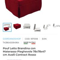 Pouf letto Brandina. Prácticamente Nuovo