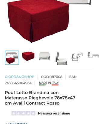 Pouf letto Brandina. Prácticamente Nuovo