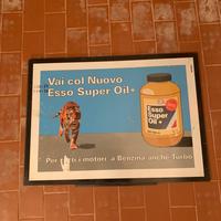 Cartello olio esso tigre vintage