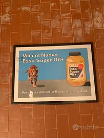 Cartello olio esso tigre vintage
