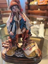 statuina presepe vintage pescatore 