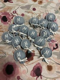 15 bomboniere segnaposto palloncino con lettera M