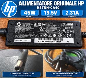 Alimentatore caricabatterie originale HP 45W 19,5V