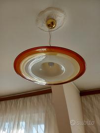 Lampadario a sospensione in vetro di Murano 