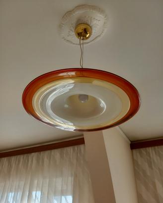 Lampadario a sospensione in vetro di Murano 