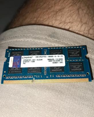 Modulo RAM SO-DIMM Kingston 4GB DDR3 