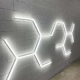 Led nido d’ape esagonale garage officina auto