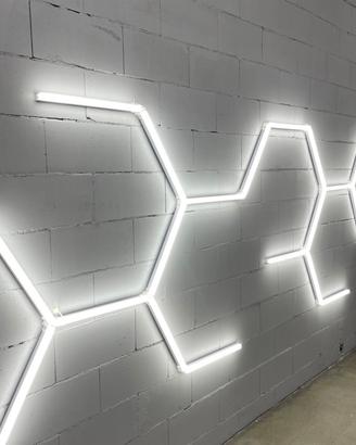 Led nido d’ape esagonale garage officina auto