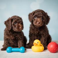 BARBONCINO TOY & BARBONCINI NANI CHOCO puppy