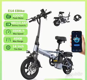 Bici Elettrica Pieghevole E14 EBbike  1000w 