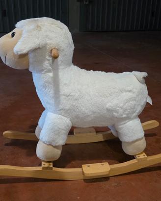 peluche pecora a dondolo