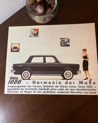 Brochure Catalogo SIMCA 1000 anni sessanta