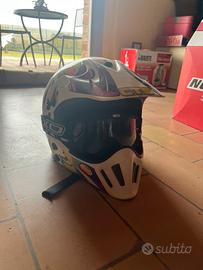 casco CTS da motocross con visiera aggiunta