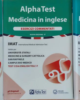 AlphaTest Medicina in  Inglese IMAT