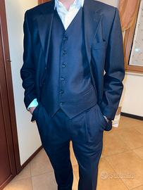 Abito invernale blu tg 52 in lana tasmania