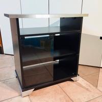 Mobile porta TV/stampante con ante in vetro 