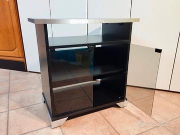 Mobile porta TV/stampante con ante in vetro 