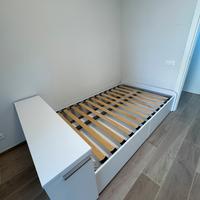 Lettino 120 cm  con testata comodino a sinistra