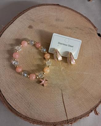 Bracciale e orecchini