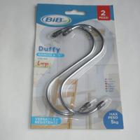 2 gancini a "S" misura grande in metallo cromato