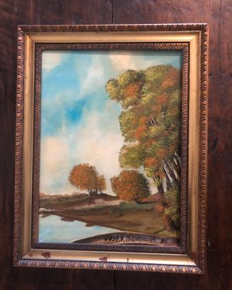 Quadro olio su tela vintage