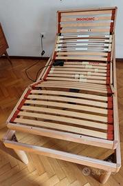 Rete singola elettrica con doghe legno di faggio