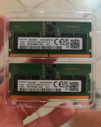 Kit RAM Samsung 2x8GB  DDR5 4800 SO-Dimm Notebook 