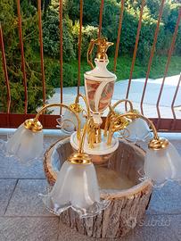 lampadario da soffitto dorato