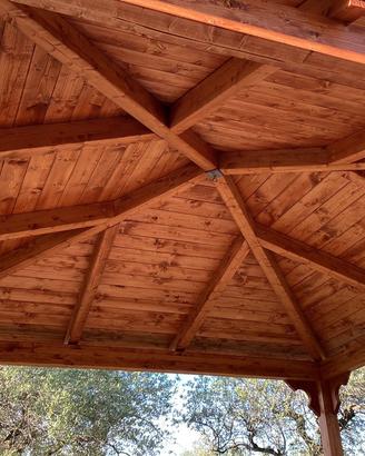 Gazebo 16 metri quadrati lamellare