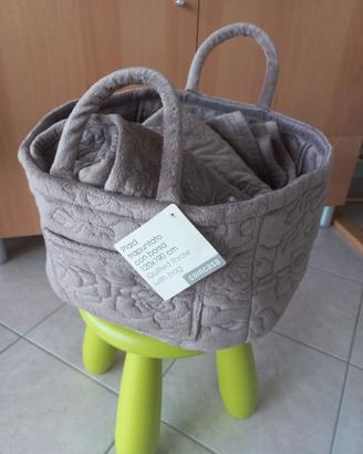 Plaid trapuntato con borsa Coincasa - NUOVO