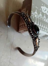 Bracciale artigianale in argento con onice