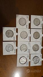 lotto monete argento regno d'Italia 