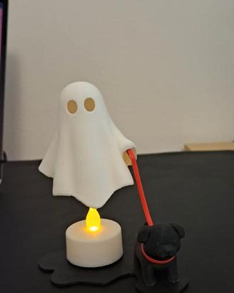 Decorazione fantasmino con cagnolino