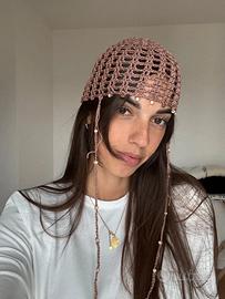 Mesh Skull Cap Uncinetto Crochet Cappello Hat