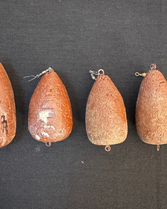 piombi da pesca vintage, lotto d'epoca