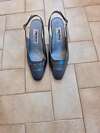 Decolletè melluso blu/grigio