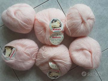  8 gomitoli lana mohair 